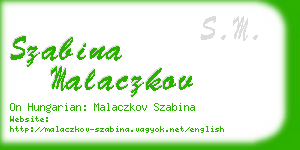 szabina malaczkov business card